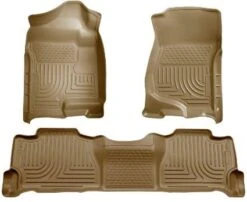 2007-2013 GM Escalade ESV/Avalanche/Suburban WeatherBeater Tan Front/2nd Row Floor Liners By Husky Liners (98263)