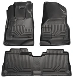 2009-2012 Ford Escape/Mazda Tribute (Base/Hybrid) WeatherBeater Combo Black Floor Liners By Husky Liners (98351)