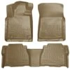 2012 Toyota Tundra Double/CrewMax Cab WeatherBeater Combo Tan Floor Liners By Husky Liners (98583)