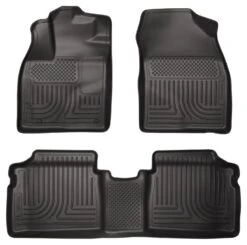 2012 Toyota Prius (PlugIn Models ONLY) WeatherBeater Front & 2nd Seat Black Floor Liners By Husky Liners (98931)