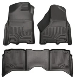 2012 Dodge Ram 1500/2500/3500 Crew Cab WeatherBeater Combo Black Floor Liners By Husky Liners (99001)