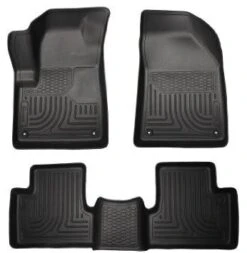 2014 Jeep Cherokee WeatherBeater Black Front And Second Seat Floor Liners By Husky Liners (99031)