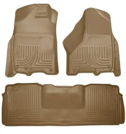 2010-2012 Dodge Ram 2500/3500 Mega Cab WeatherBeater Combo Tan Floor Liners By Husky Liners (99043)