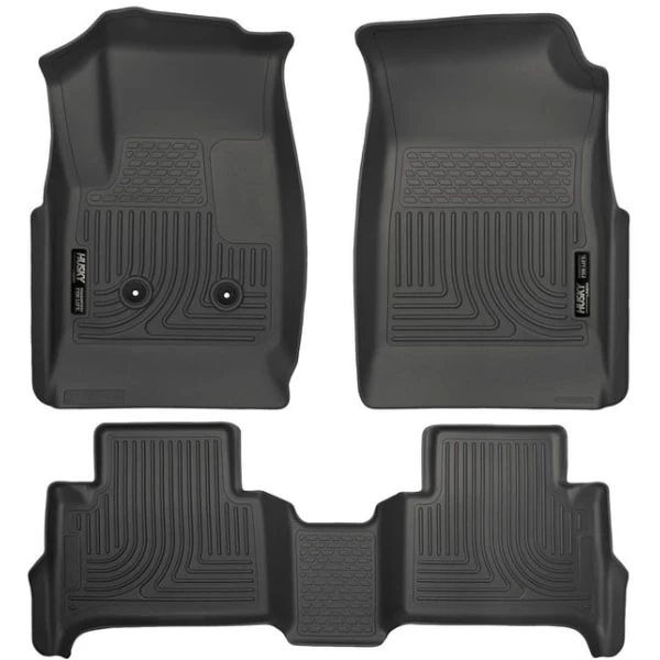 Husky LinersĀ® SET-H2118111 Weatherbeater Series Black Floor Mats, Front And Second Row