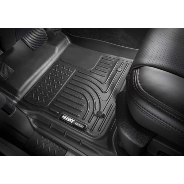 Husky LinersĀ® SET-H2118211 Weatherbeater Series Black Floor Mats, Front, Second And Third Row - Image 2