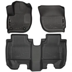Husky Liners® SET-H2118491 Weatherbeater Series Black Floor Mats, Front And Second Row