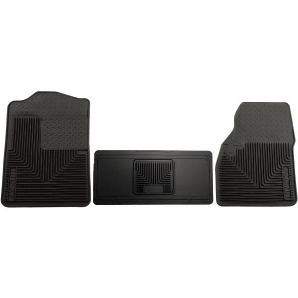 Husky LinersĀ® SET-H2151041-3 Heavy Duty Series Black Floor Mats, Front Row And Center Hump