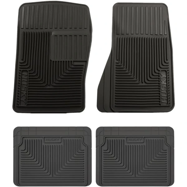 Husky LinersĀ® SET-H2151071 Heavy Duty Series Black Floor Mats, Front, Second Or Third Row
