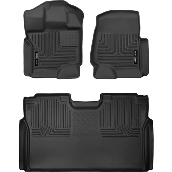 Husky LinersĀ® SET-H2153341 X-act Contour Series Black Floor Mats, Front And Second Row