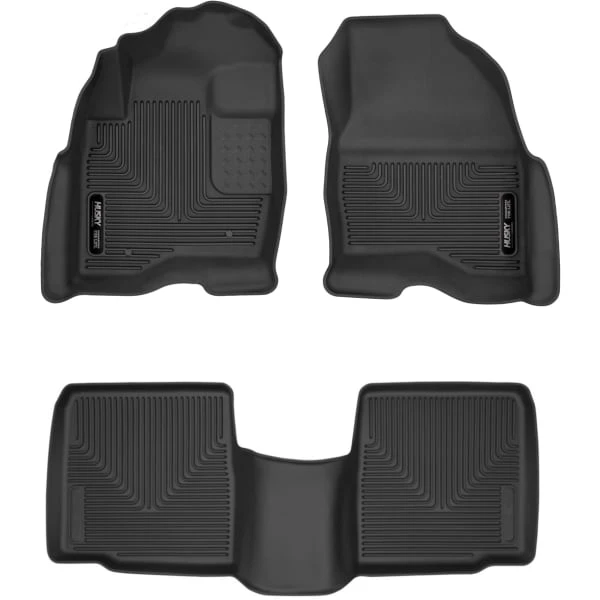 Husky LinersĀ® SET-H2153431 X-act Contour Series Black Floor Mats, Front And Second Row