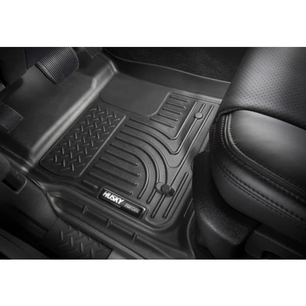 Husky LinersĀ® SET-H2198231-4 Weatherbeater Series Black Floor Mats, Front, Second Row And Center Hump - Image 2