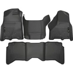 Husky Liners® SET-H2199001-4 Weatherbeater Series Black Floor Mats, Front, Second Row And Center Hump